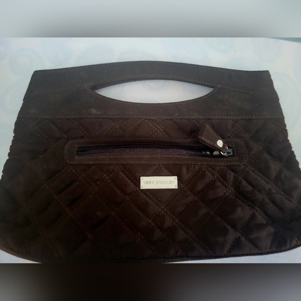 Vera Bradley Chocolate Quilted Wristlet